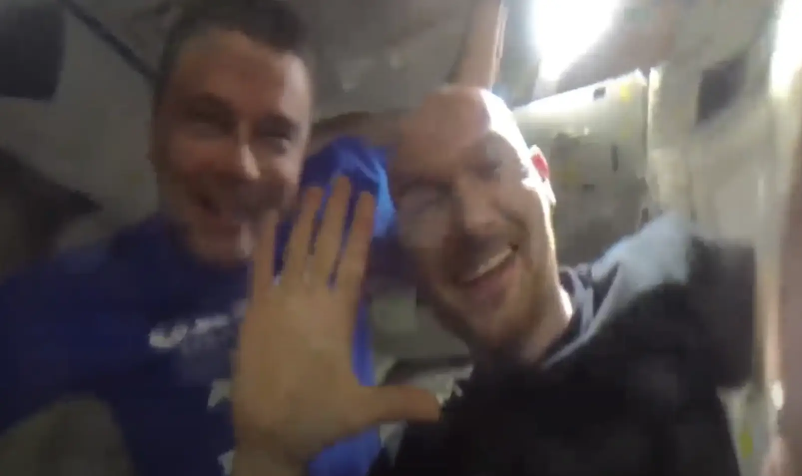 Simultaneously underwater and in space (YouTube/NASA)