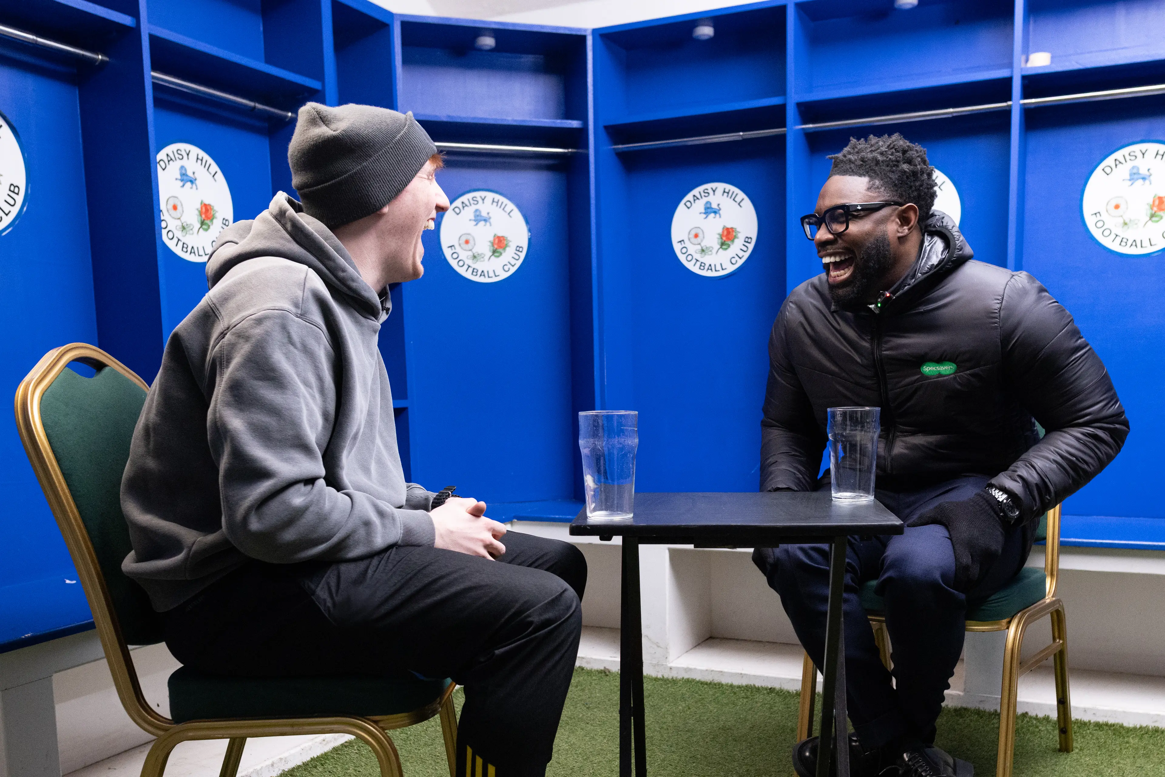 Angry Ginge and Micah Richards in the new episode of Best Worst Team (Specsavers)