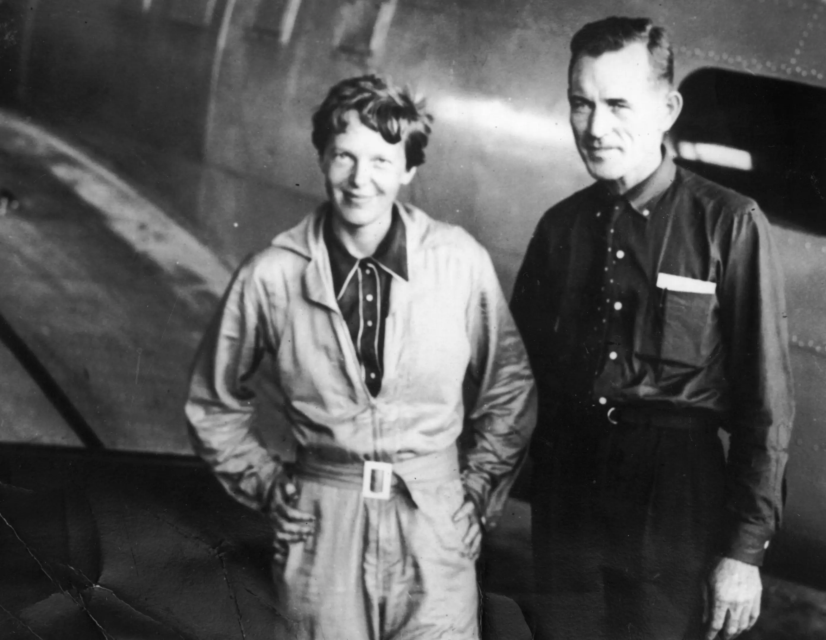 Amelia Earhart and Fred Noonan pictured on 11 June, 1937, less than a month later they would disappear (Topical Press Agency/Getty Images) 