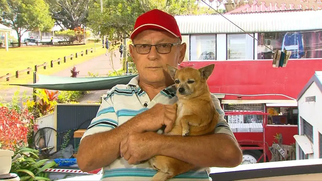 Raymond Matthews and his dog Coo-ee.