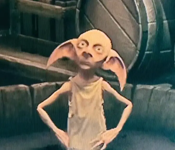 Gamers can't get over how much Dobby looks like Rowan Atkinson in Hogwarts Legacy.