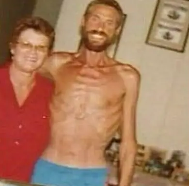 Ricky lost 130 pounds of weight from the ordeal. (Ricky Megee/BBC)