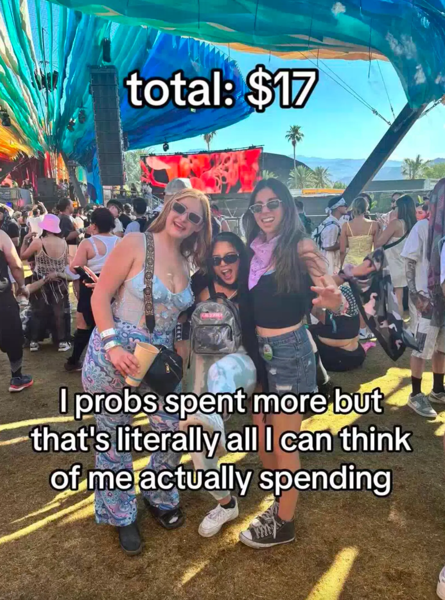 Emily got her ticket for free because she worked there (TikTok/@littlemsbarbiee)