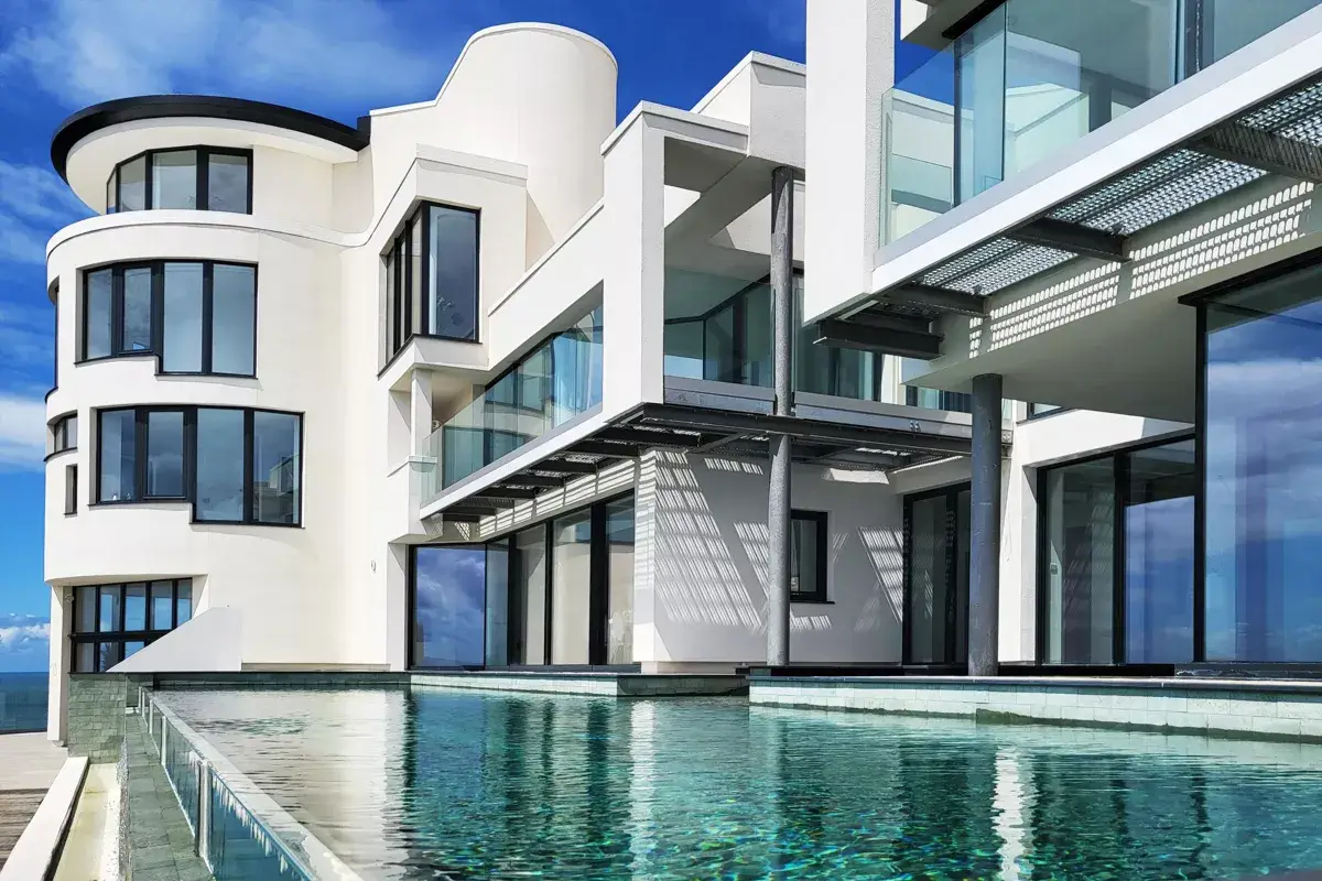 The eight-bedroom house took 10 years to complete.