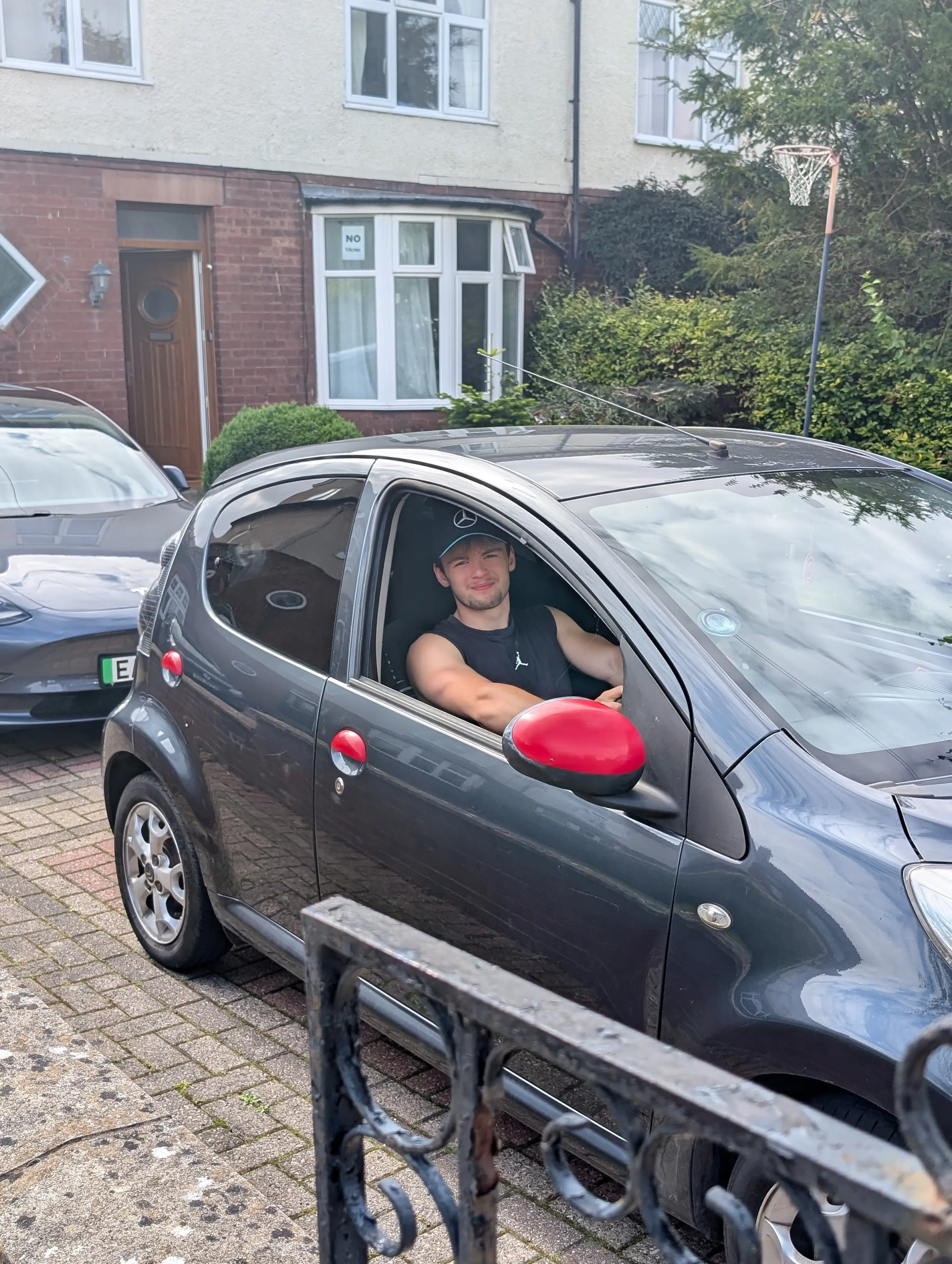 The 17-year-old lad incredibly passed first time (SWNS)