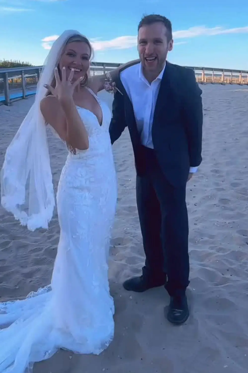 The couple said they'd made the 'difficult decision' to terminate their pregnancy (Instagram/@mcjuggernuggets)