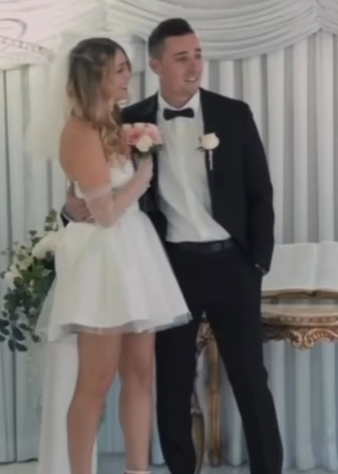 The couple were in shock.