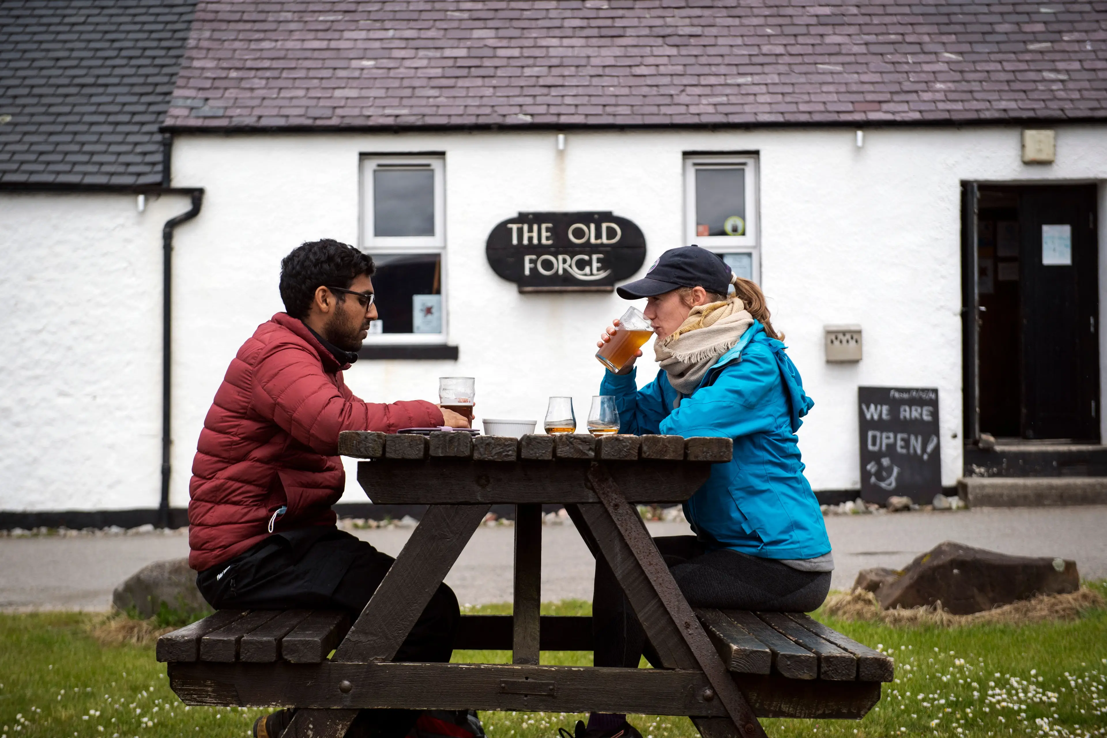 The Old Forge Pub takes a bit of a trek to reach, but punters love it (ANDY BUCHANAN/AFP via Getty Images)