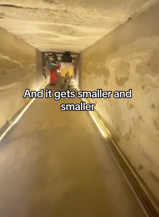 A woman has shown the reality of visiting the pyramids in Egypt.