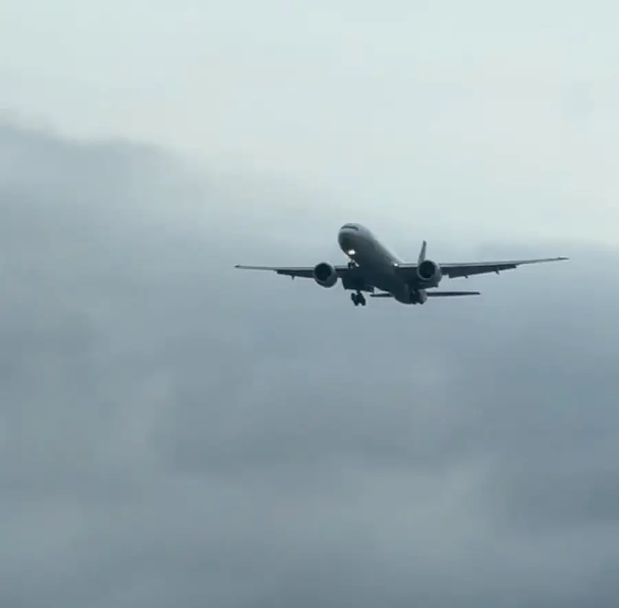 The plane doesn't appear to move.