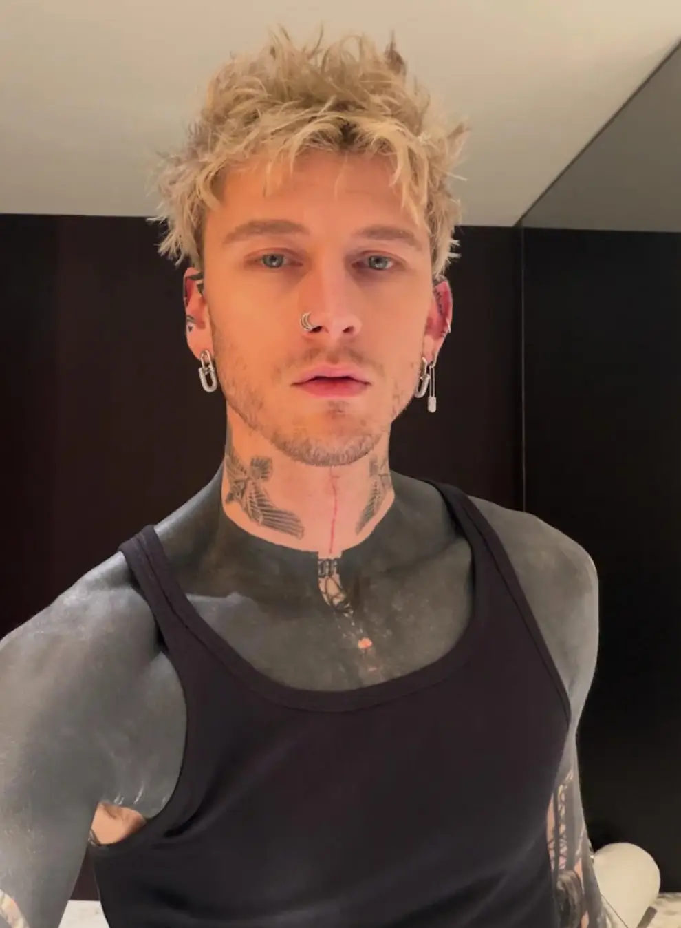 Machine Gun Kelly said the blackout tattoo took on his body (Instagram/@machinegunkelly)