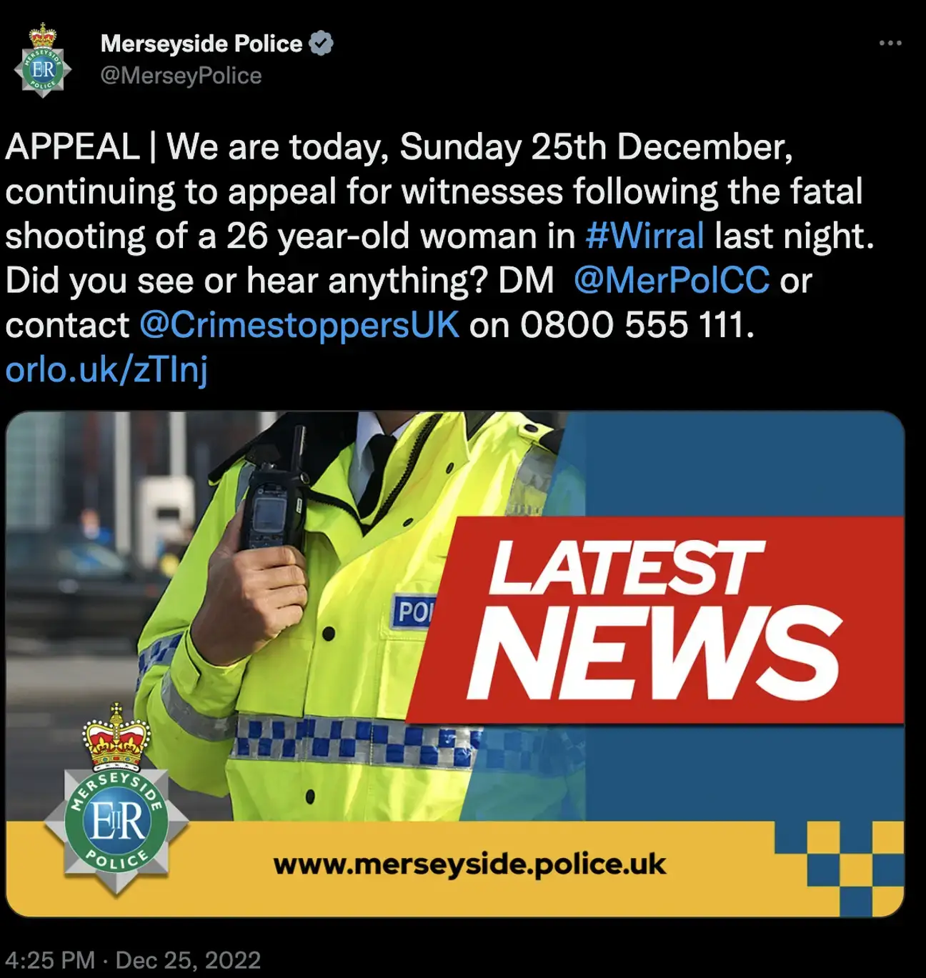 A third person has since been arrested in connection with her shooting.