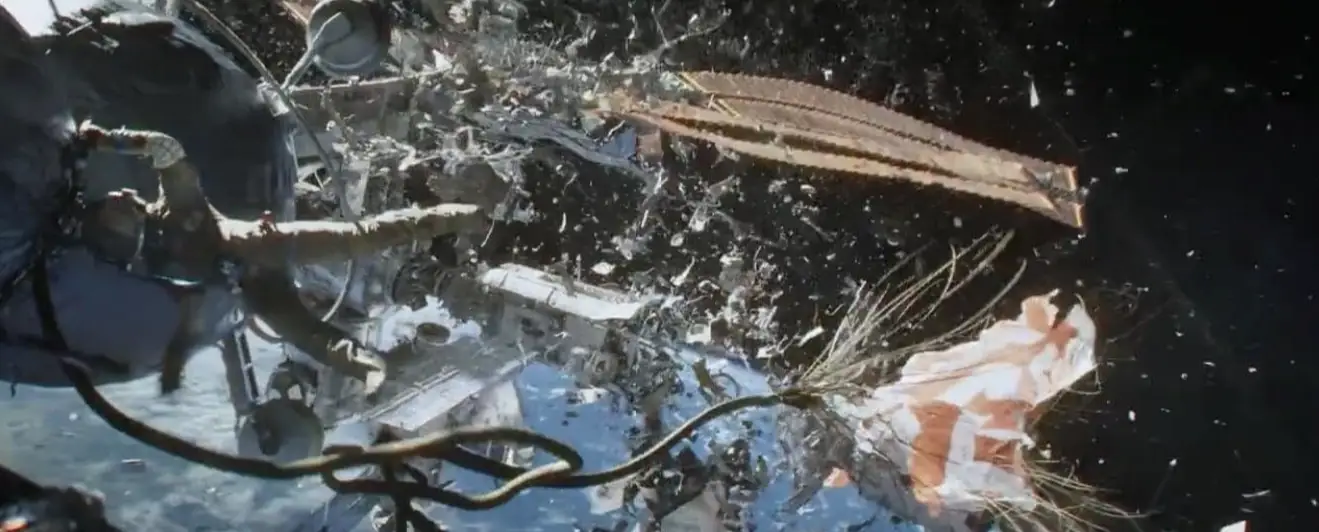 The Kessler syndrome brought to life in Gravity (Warner Bros.)