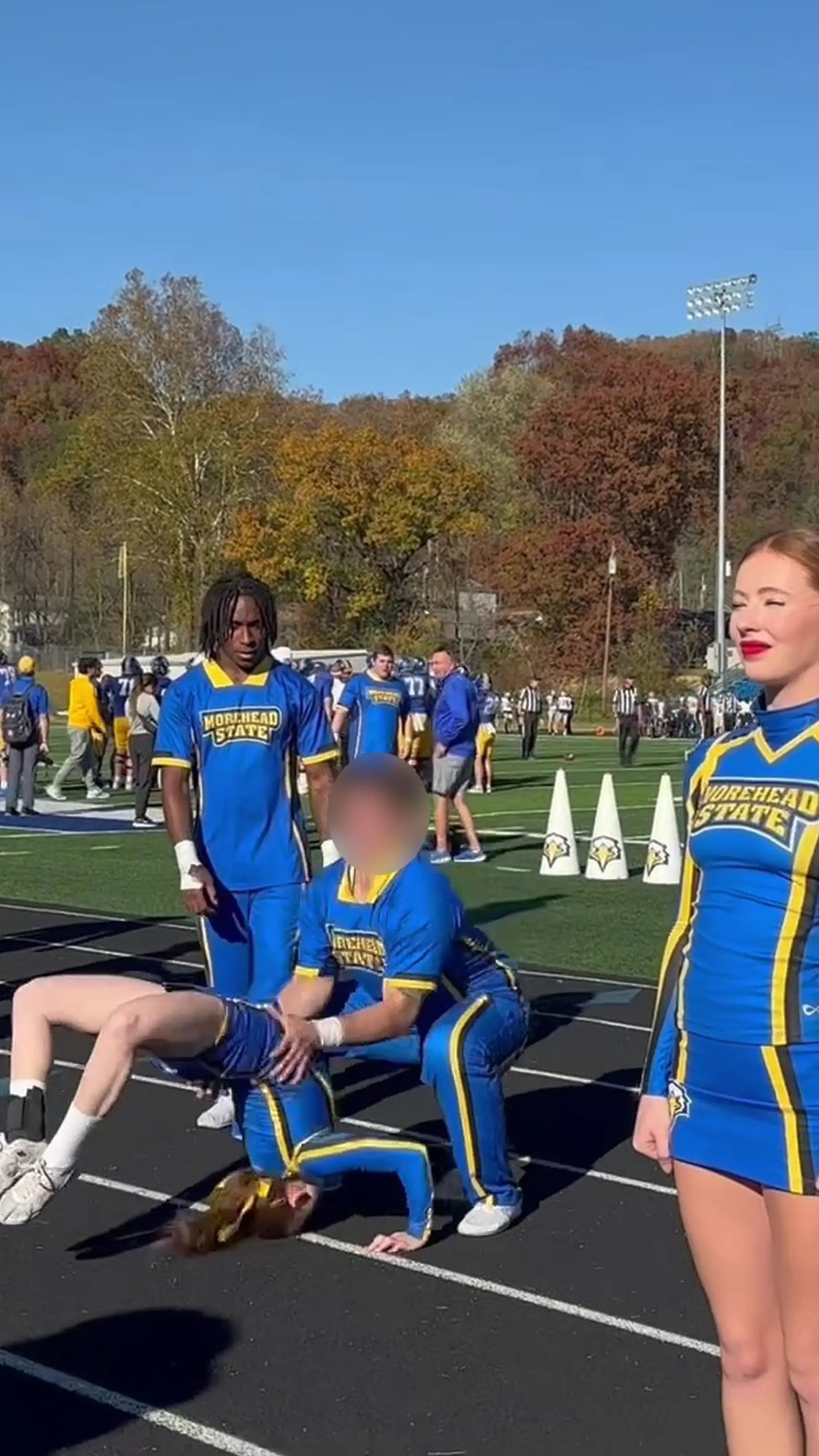 The moment Martens suffered the break to her vertebrae (Kennedy)