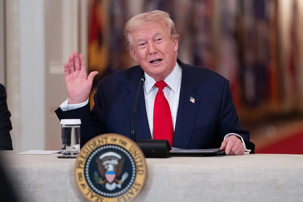 However the actions of combatant leaders like Trump suggest a global war has already begun, according to Professor Glees (Aaron Schwartz/Bloomberg via Getty Images)