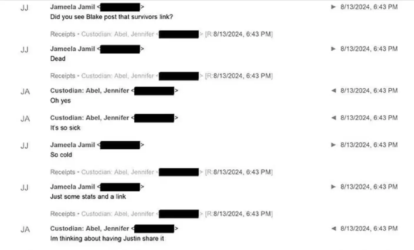 Jamil was speaking with publicist Abel. (gov.uscourts)