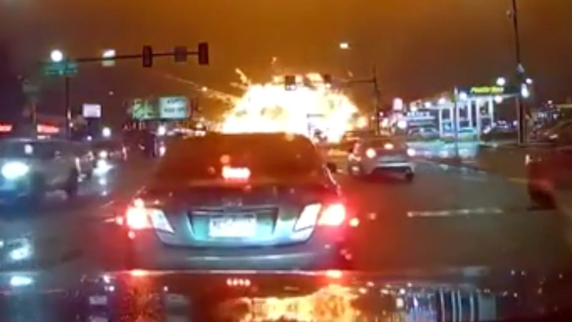 Harrowing new dash cam footage shows view of tragic Philadelphia plane crash that saw all on board killed