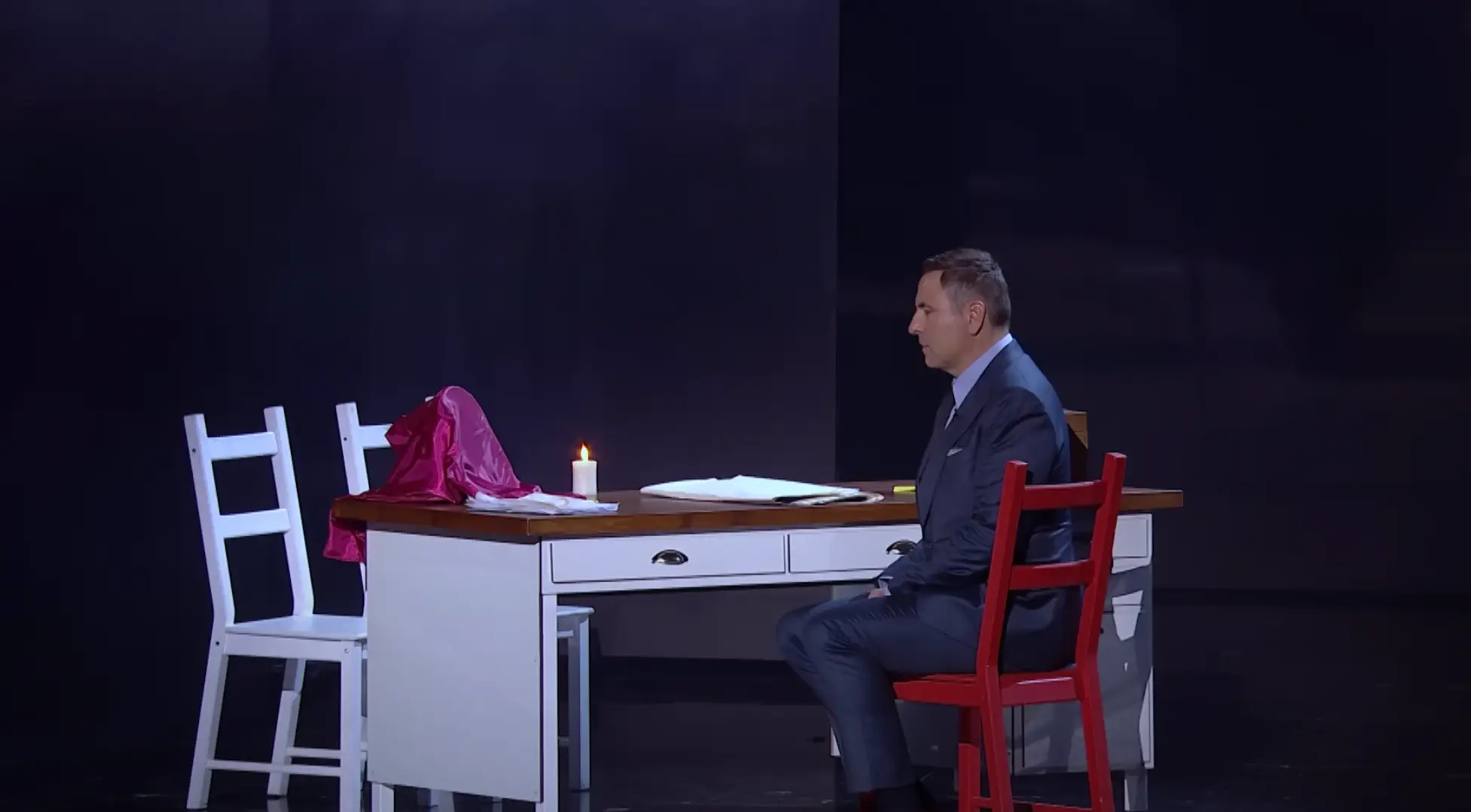 Rhoades revealed he was The Phantom from 2022, seen here tricking David Walliams. (ITV)