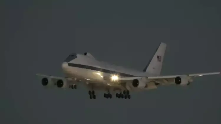 These planes are flown around to keep crews fresh, but the worst case scenario to see one is nuclear war (Airline Videos/YouTube)