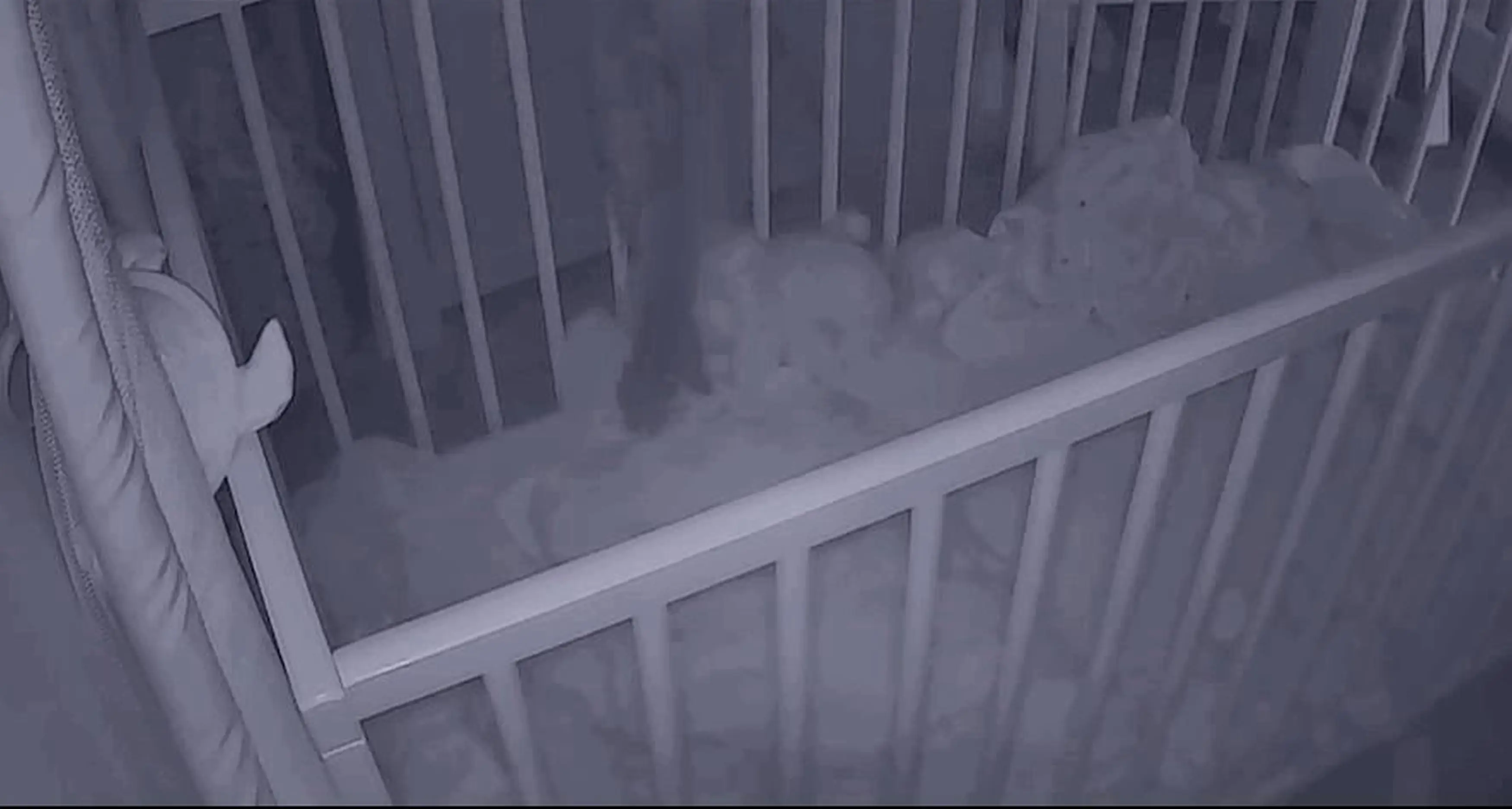 The dad says a ghostly arm appeared in his son's cot.