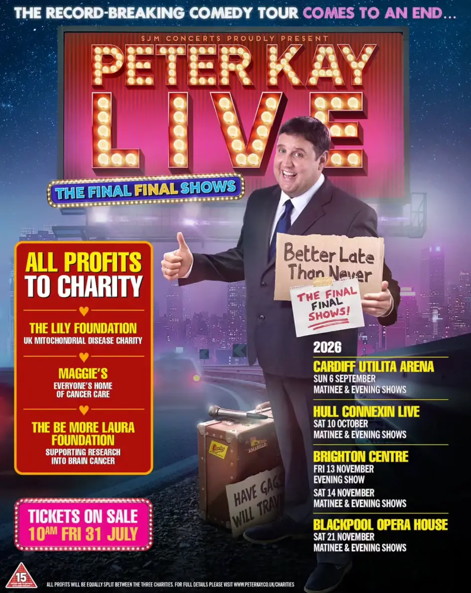 The northern comic's tour isn't over just yet (Peter Kay/Instagram)
