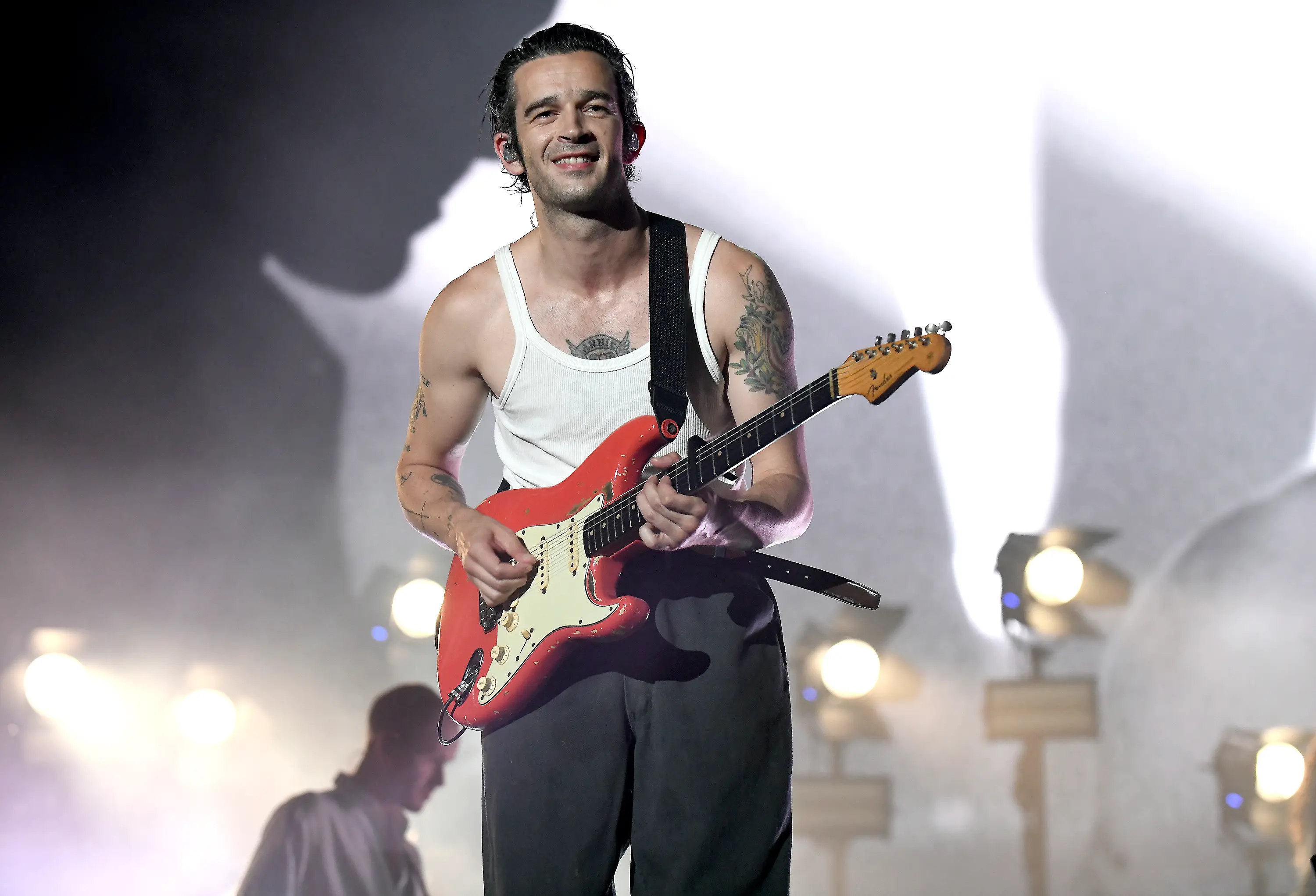 The lead singer announced the news at The 1975's latest gig.