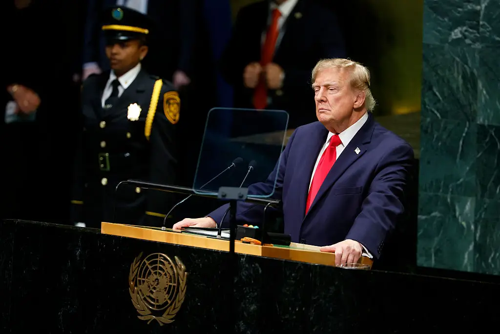 Donald Trump giving the UN speech (Chip Somodevilla/Getty Images)