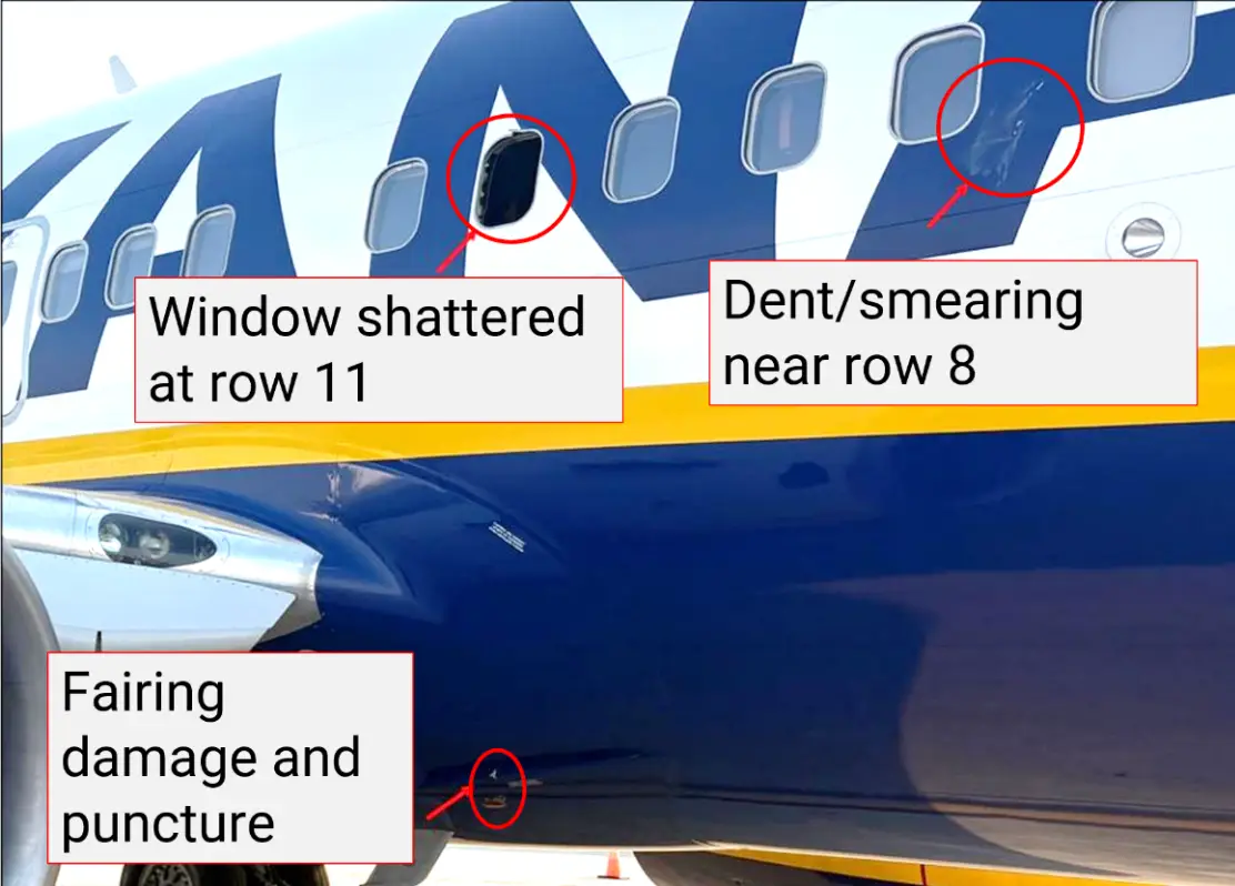 The right side of the aircraft (NTSB)