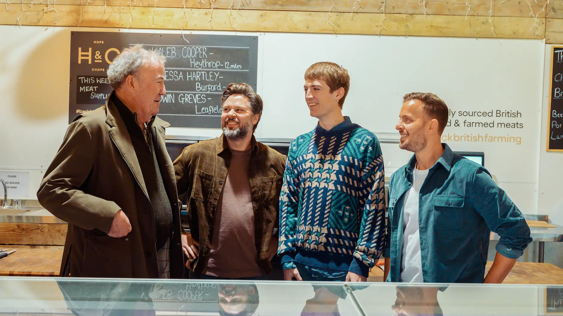 The first episode kicks off with a 'handing over the torch' moment between the men (Prime Video)