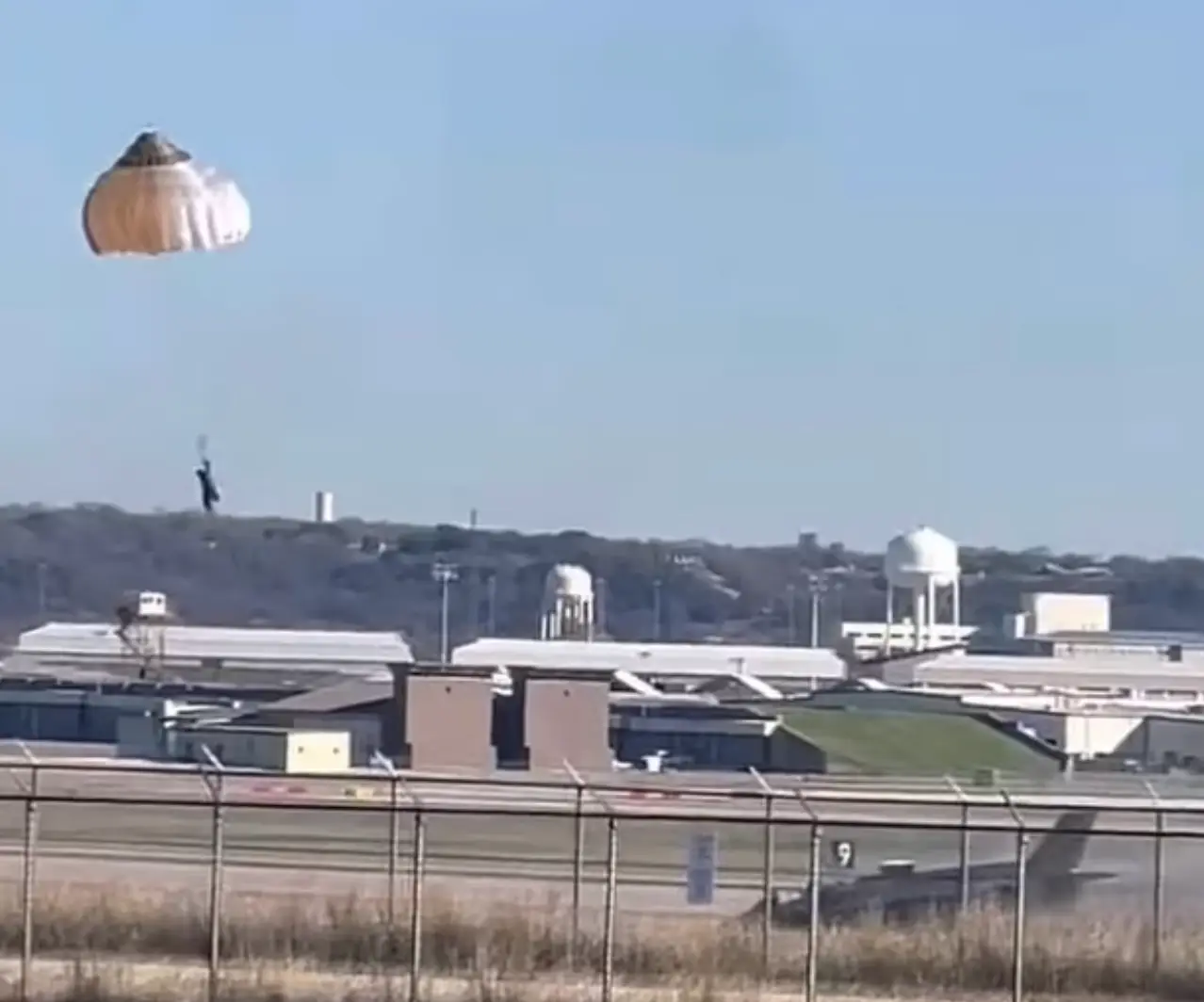 The pilot had to eject.