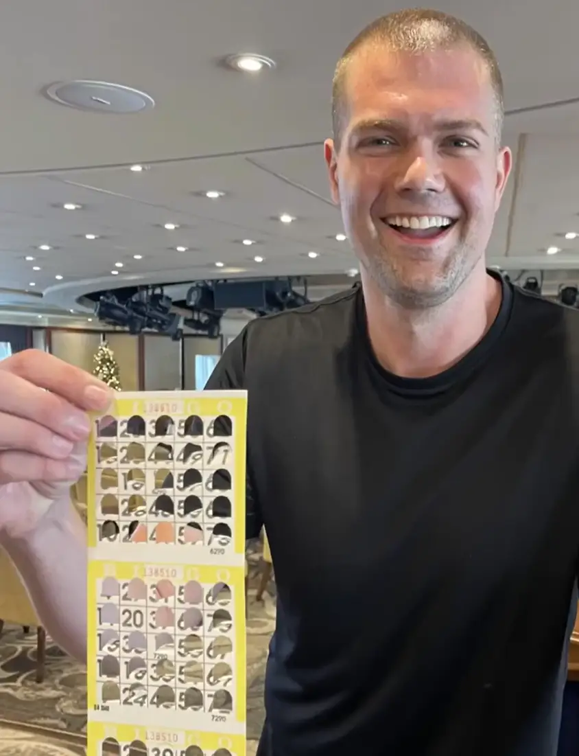 This is why you play bingo on a cruise ship, it's your ticket to luxury. As long as you win. (Tiktok/Vividmichael)