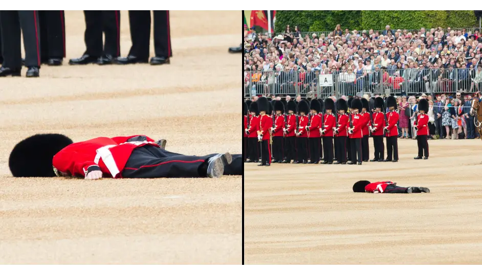 Reason why King's Guards all faint in the same way