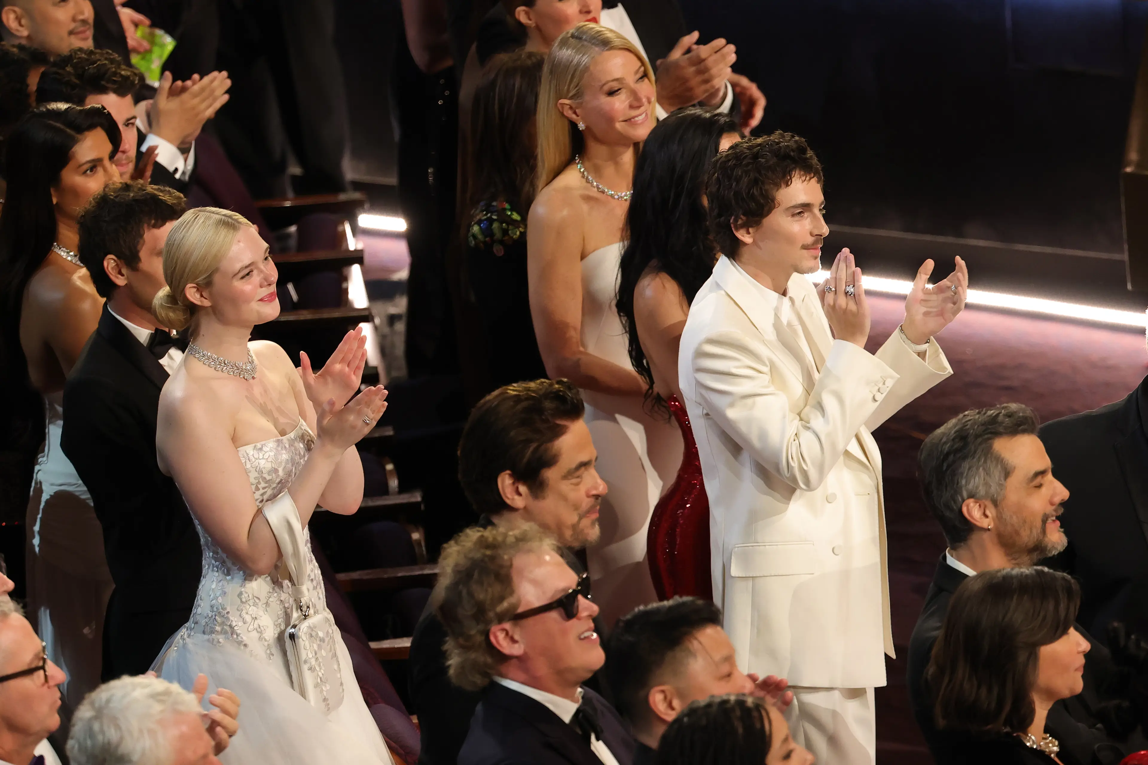 Timothee Chalamet gave Michael B Jordan a standing ovation after his Best Actor win (Kevin Winter/Getty Images)