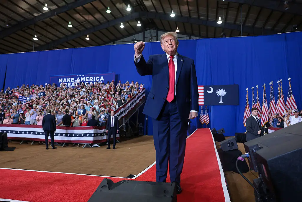 Donald Trump said he'd asked Google about changing the Atlantic Ocean to be named after him, but they said no (Anna Moneymaker/Getty Images)