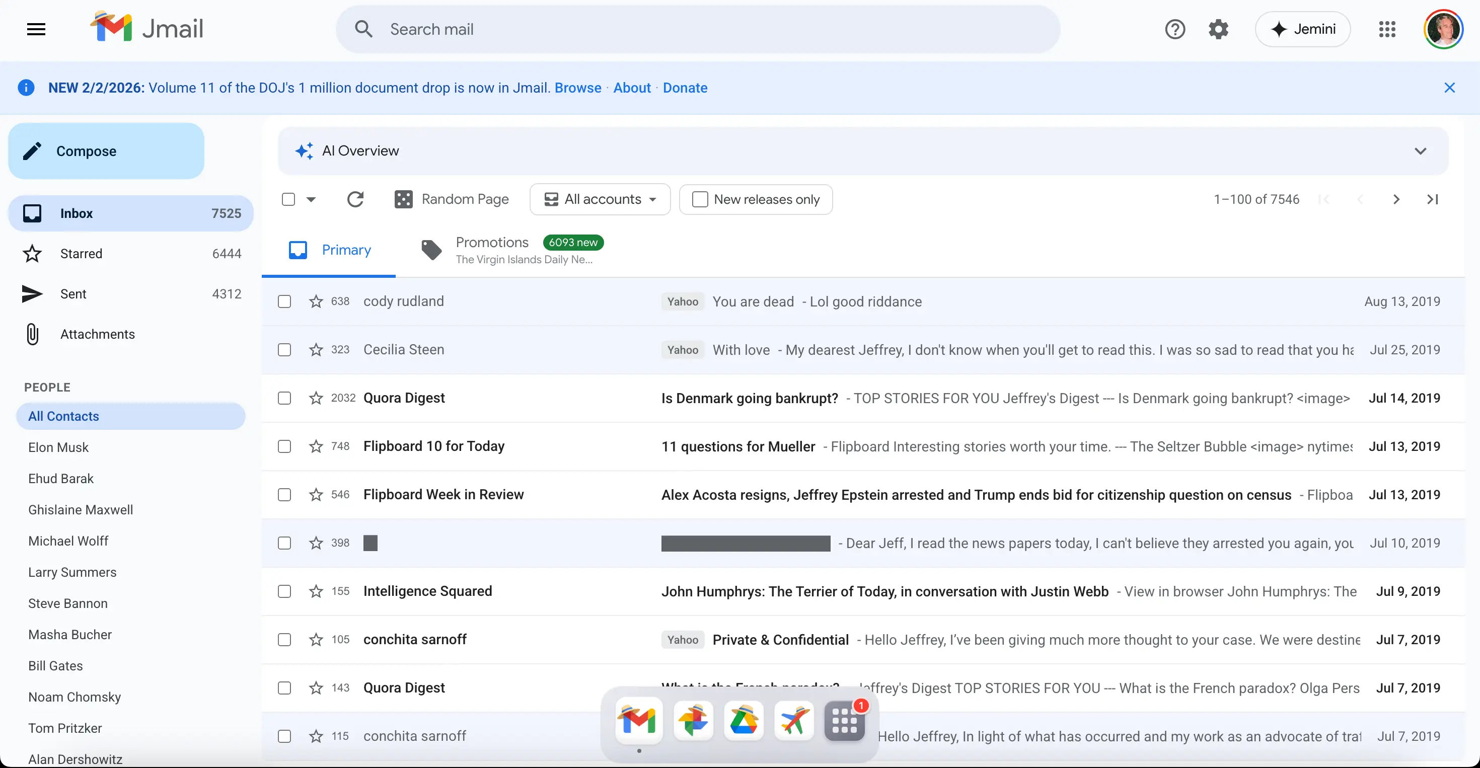 Epstein's emails have been fully recreated (Jmail)