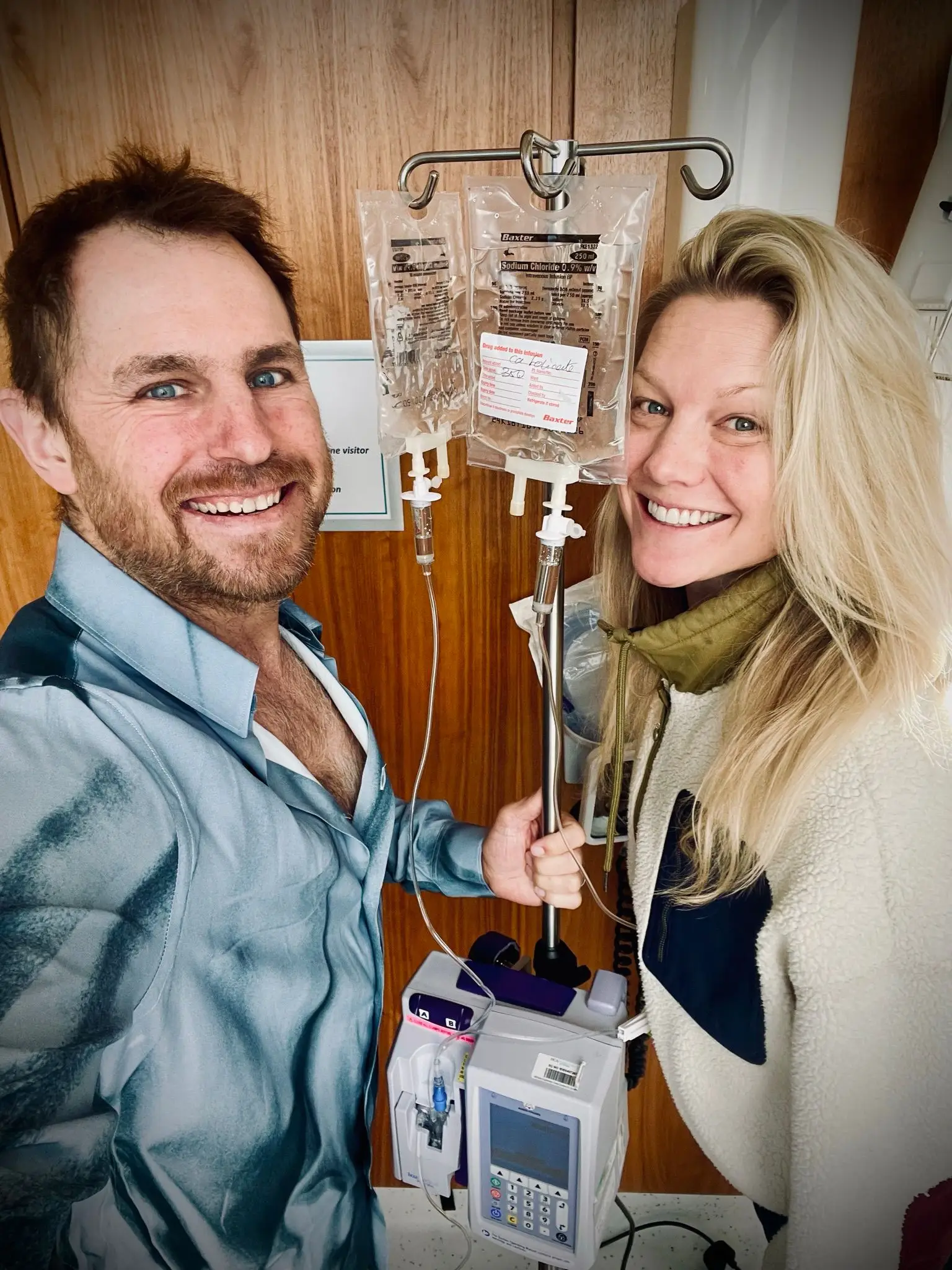 Ollie and his wife had no idea he had cancer until he started noticing a couple of concerning symptoms (Supplied)