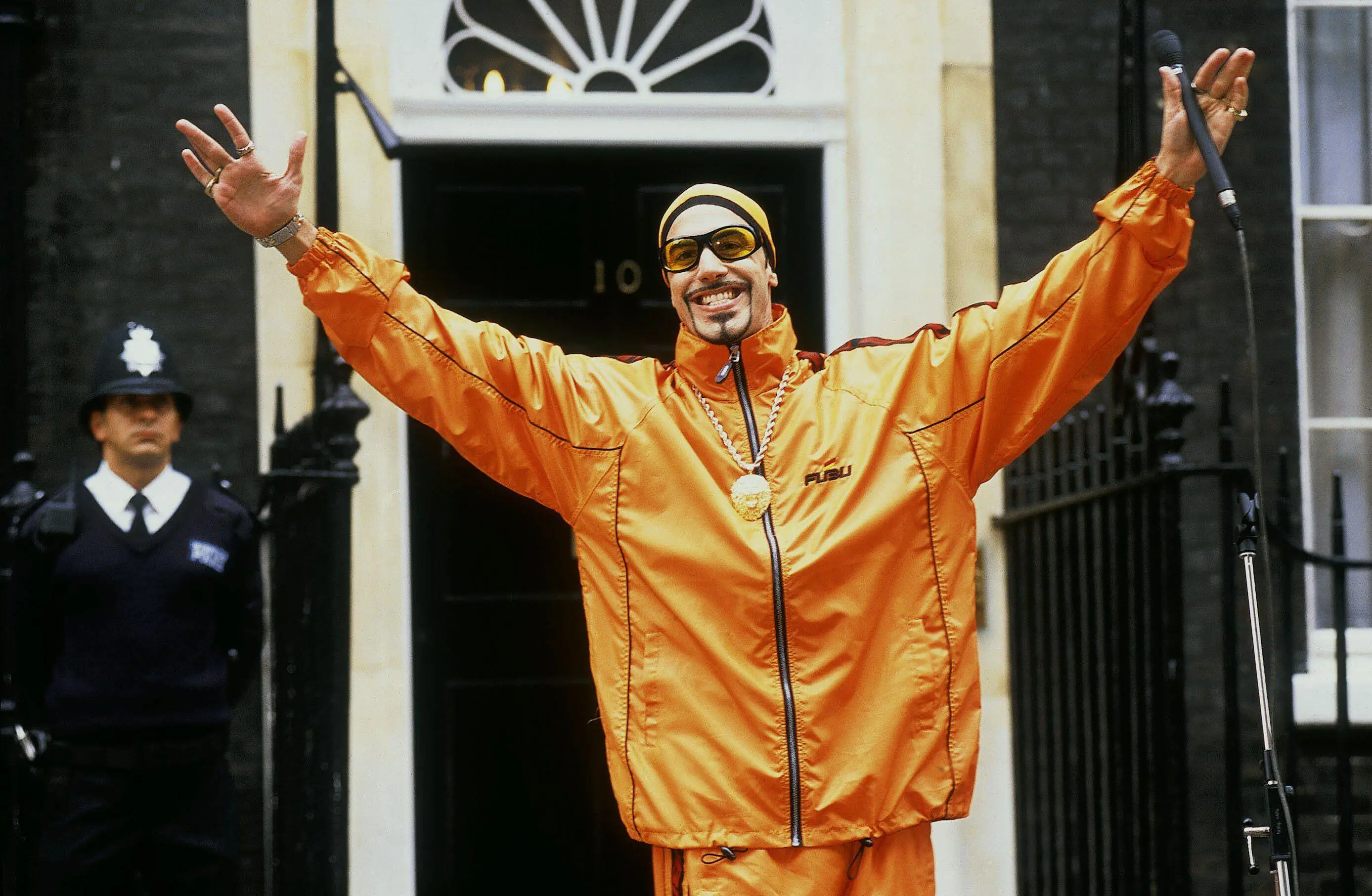 She went all out as the Sacha Baron Cohen character.