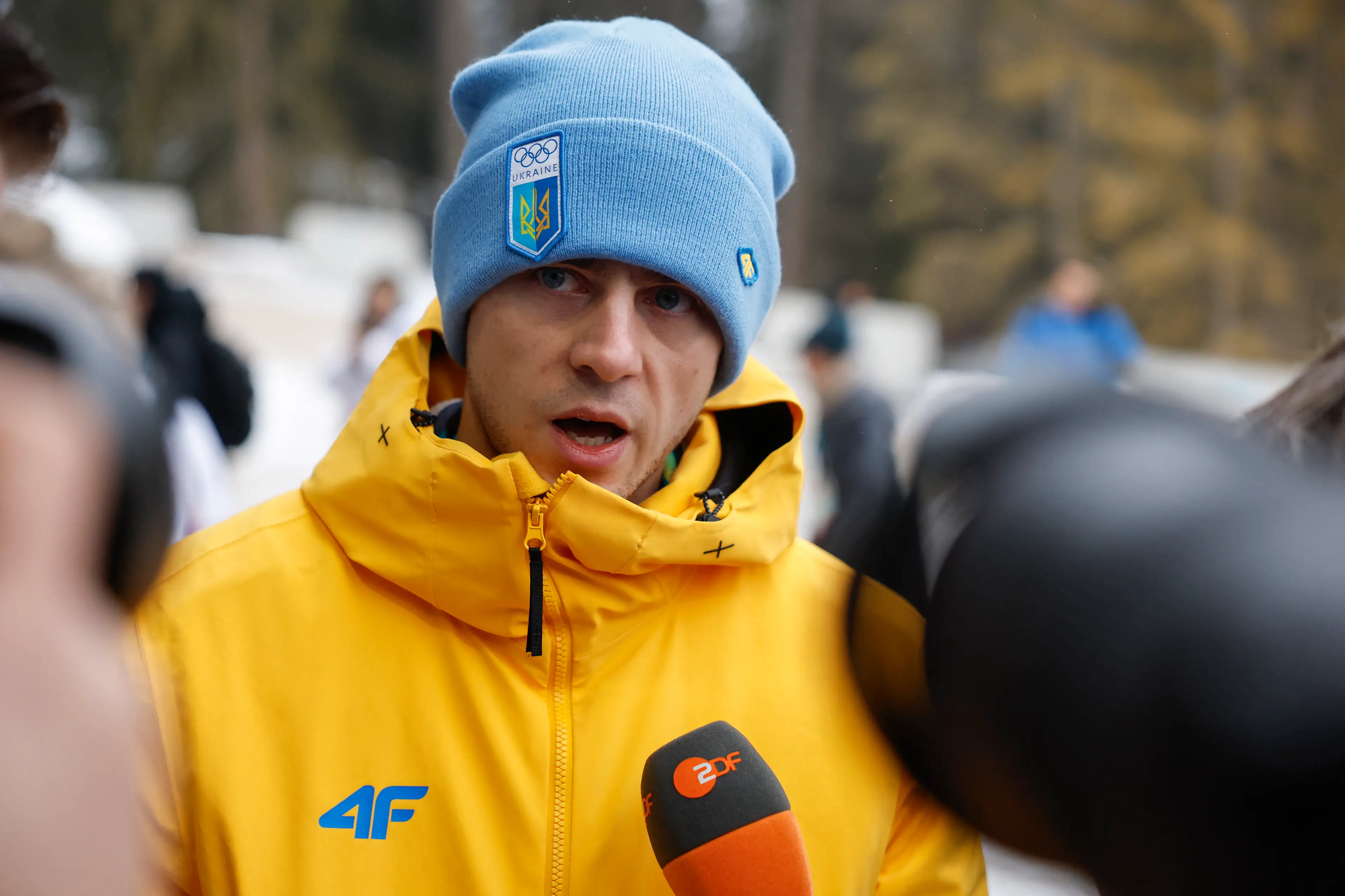 Vladyslav Heraskevych, 27, has been banned from competing in wake of the helmet row (Odd ANDERSEN / AFP via Getty Images)