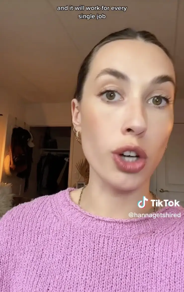 The Tiktoker shared the advice with her followers.