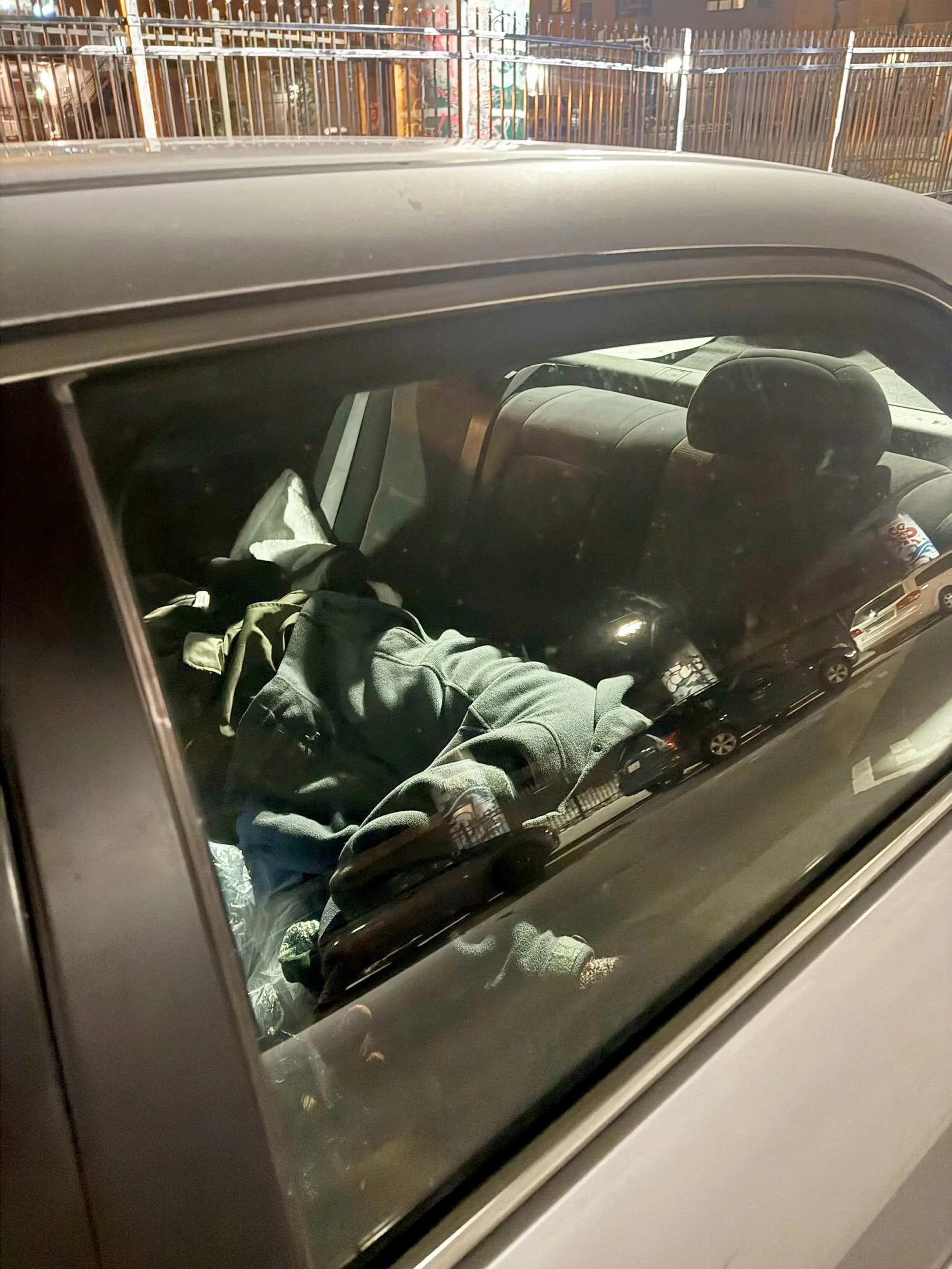 The man refused to leave the car for two hours (SWNS)