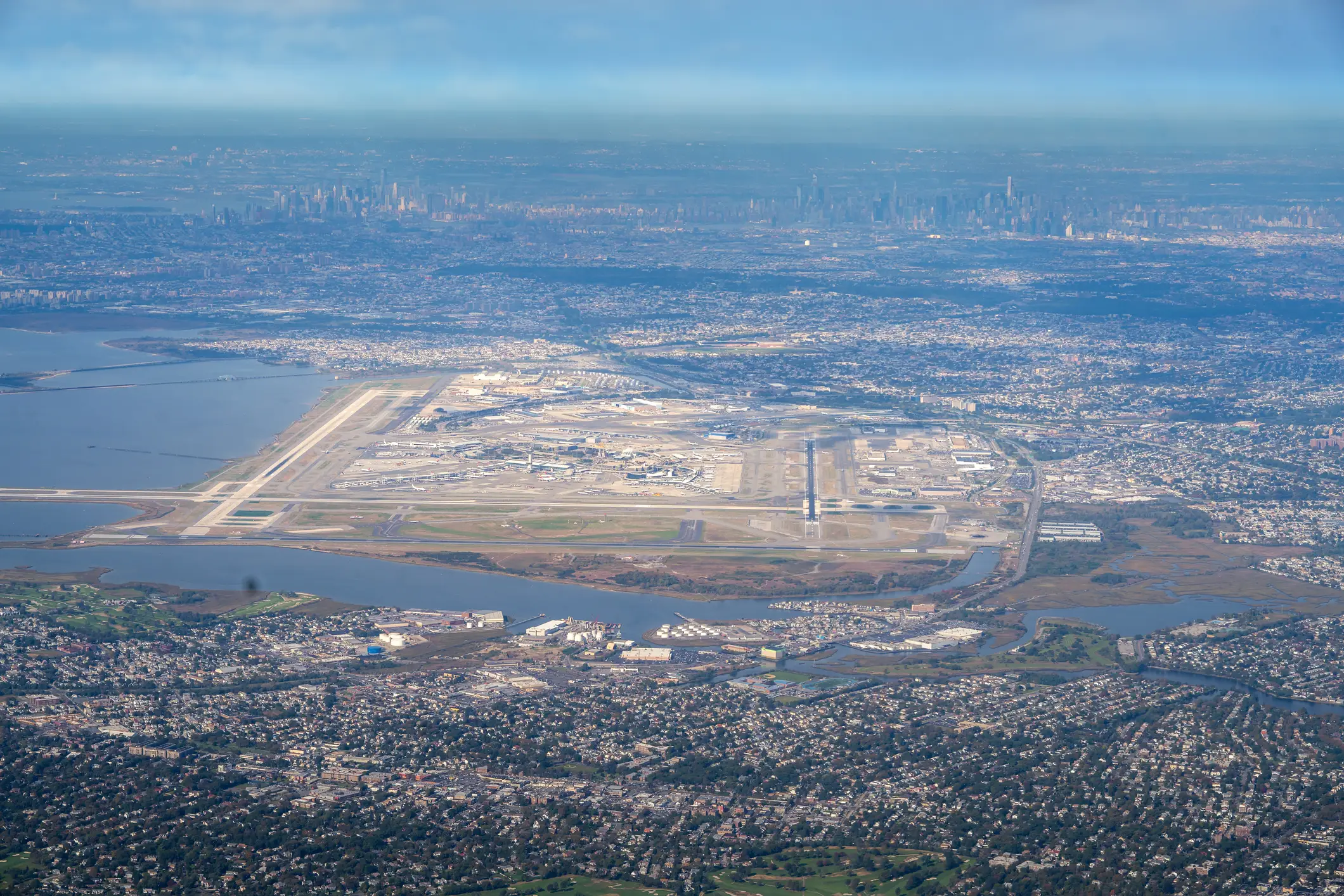 JFK Airport with Manhattan in the background (Getty Stock Images)
