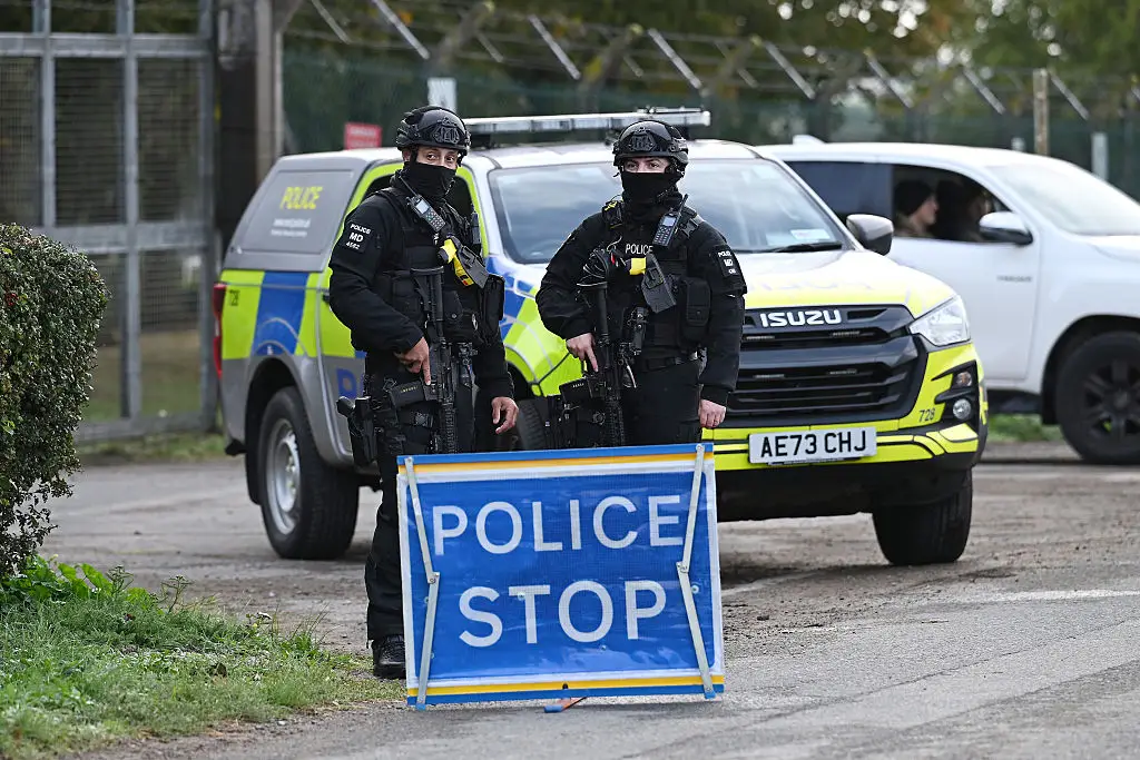 Armed police at the scene (Leon Neal/Getty Images)