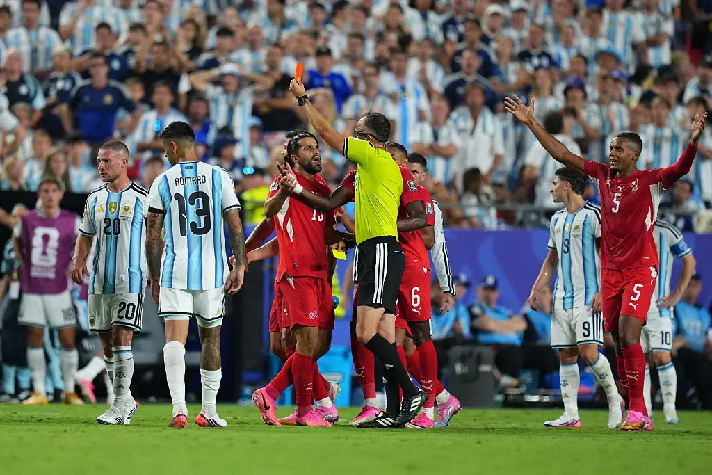 Swiss players couldn't believe it (Ercin Erturk/Anadolu via Getty Images)