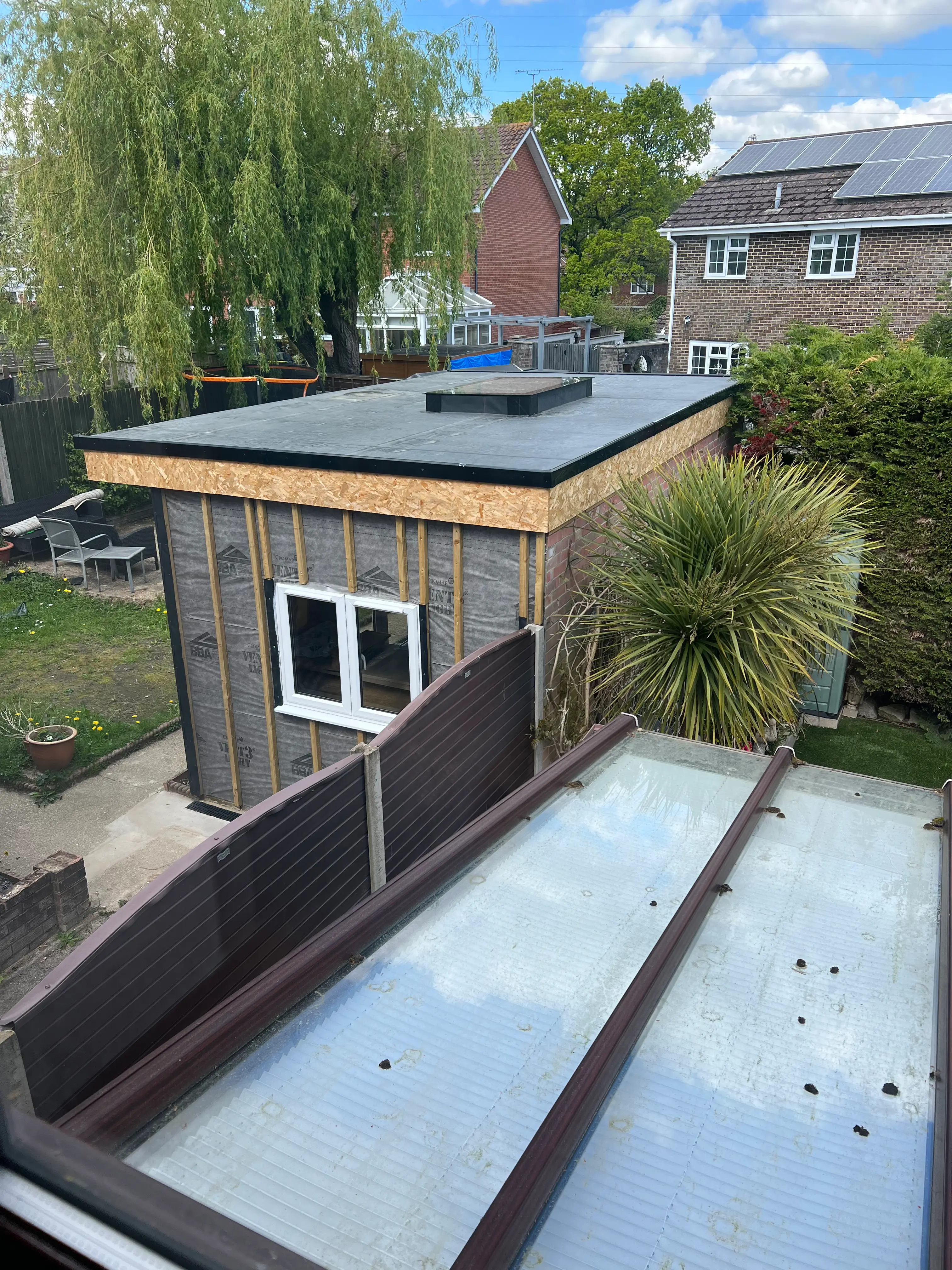 He claims that garden office completely blocks the sunlight (BNPS)