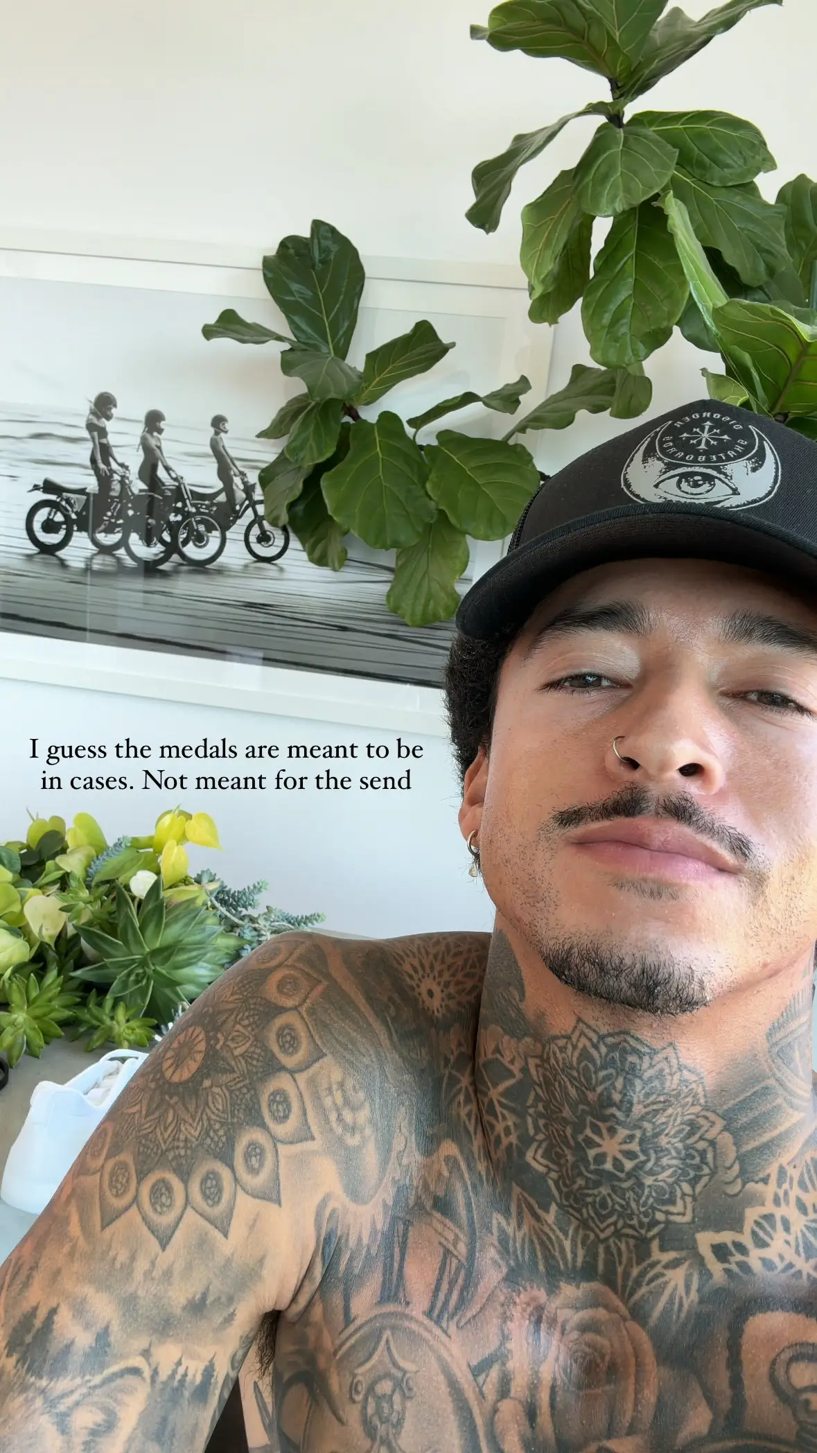 The Olympian shared the shocking condition of his bronze medal. (Instagram/@nyjah)