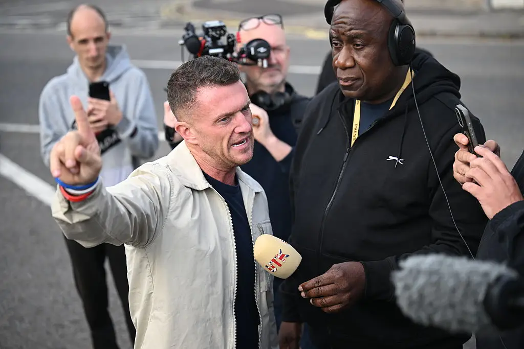Robinson was one of the protestors outside Basingstoke Magistrates' Court (Ben Montgomery/Getty Images)