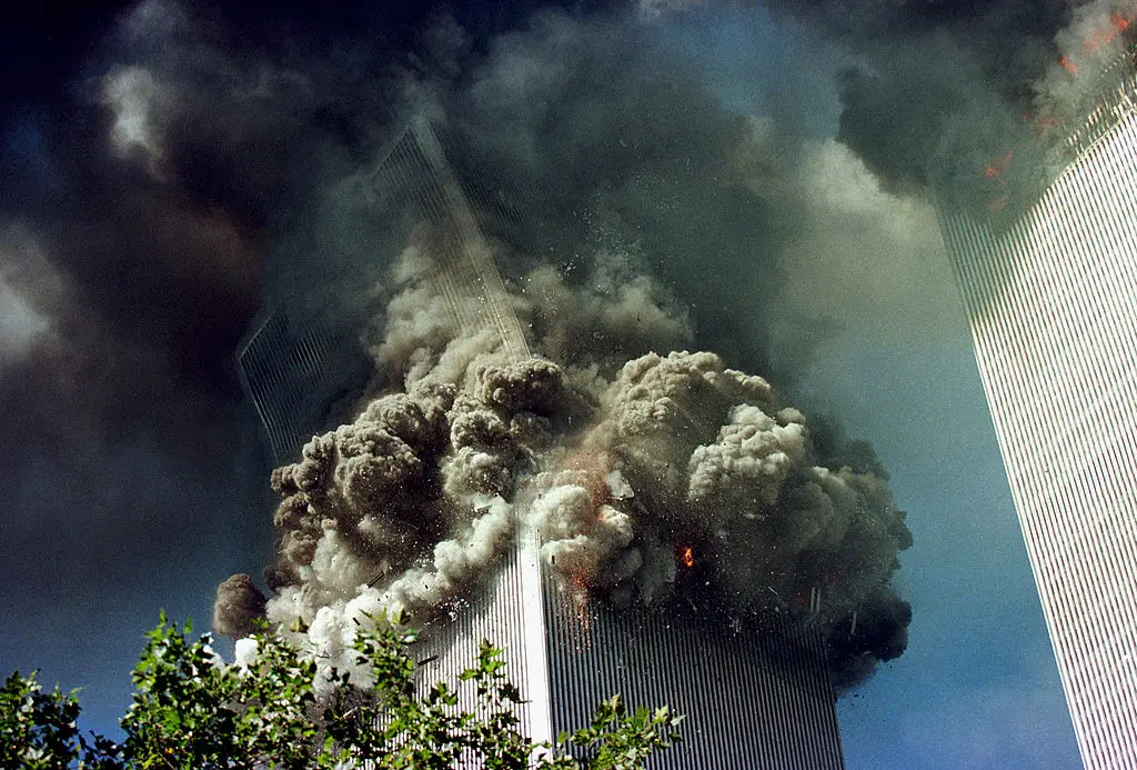 Hours after the Twin Towers collapsed, 7 World Trade Centre followed suit (Thomas Nilsson/ Getty Images)