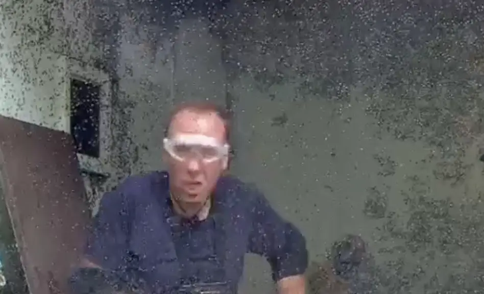 Hancock was stung by a scorpion before taking on another trial.