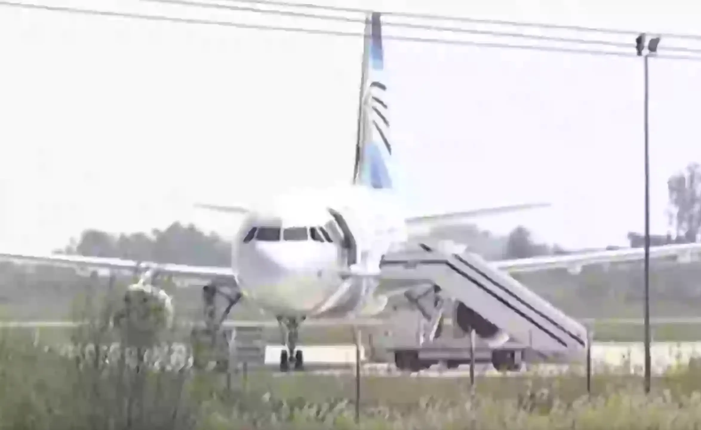 The plane was diverted to Cyprus after it was hijacked (BBC)