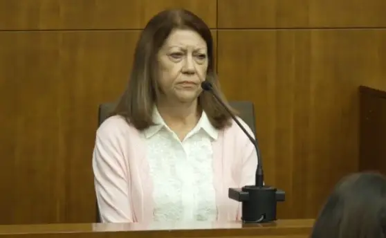 Paula Musgrove appeared emotional on the stand (Court TV)